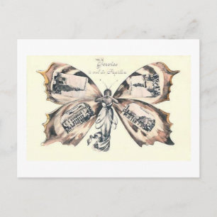 Vintage Fee Postkarte