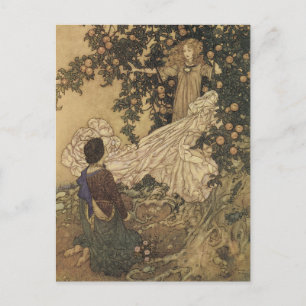 Vintage Fee Postkarte