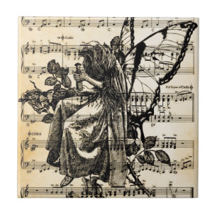 Vintage-Fee und Musik Fliese