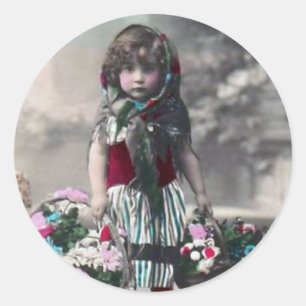 Vintage Feen Runder Aufkleber