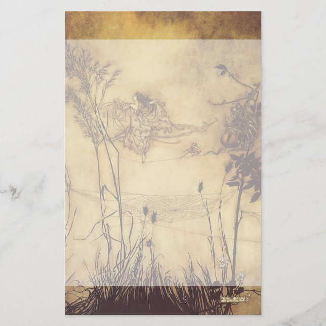 Vintage feenhafte Geschichte, der Tightrope der Briefpapier (Vorderseite)