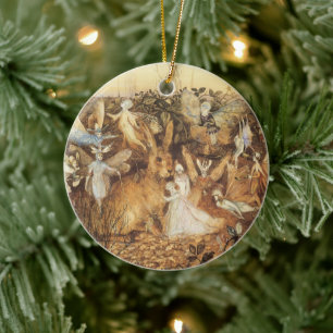 Vintage feenhafte Geschichten, Kaninchen unter den Keramikornament