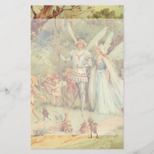 Vintage feenhafte Geschichten, Thumbelina und Briefpapier