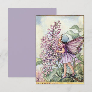 Vintage-Feenkarten mit Fliederblüten