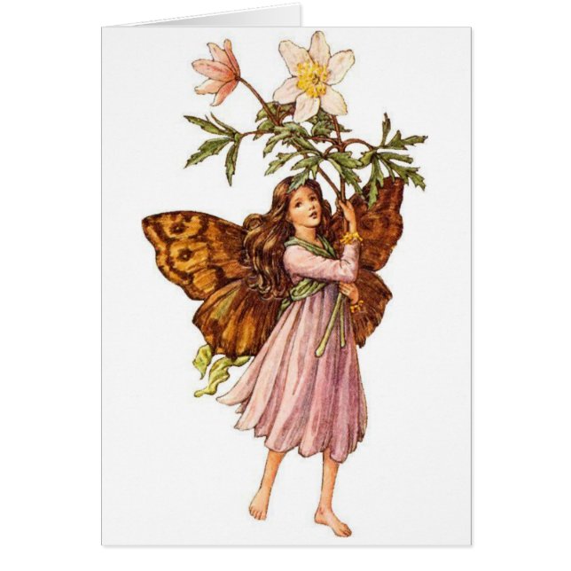 Vintage - Feenmädchen mit Blumen, (Vorne)