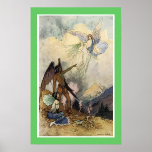 Vintage Feenmalerei "Fort, ihr eisigen Geister, fl Poster