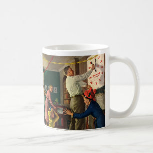 Vintage Feiertage, Mitternacht an Silvester Tasse