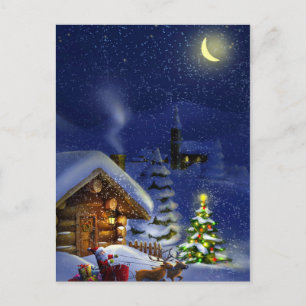 Vintage Feiertags Frohe Weihnachten Postkarte