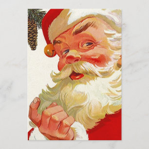 Vintage-Feiertags-Santa-Open-House-Ankündigungen Einladung