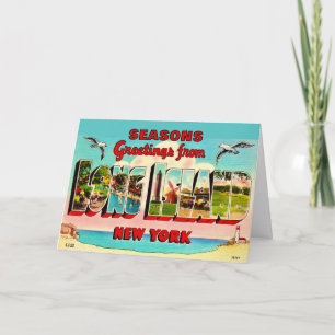 Vintage-Feiertagskarte von Long Island Feiertagskarte