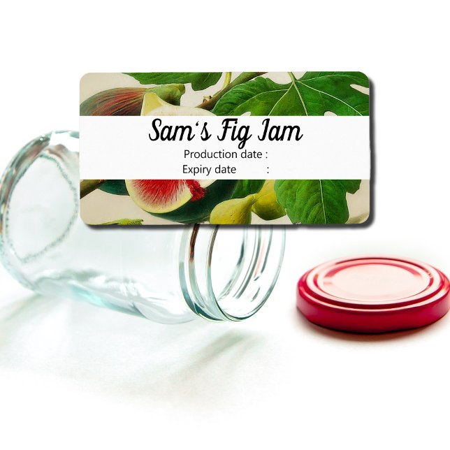 Vintage Feigen - personalisierter Marmelade Adressaufkleber (Von Creator hochgeladen)