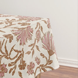 Vintage, feine Lila-Blume und aufwändiges Blattwer Tischdecke