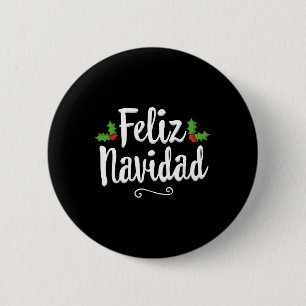 Vintage feliz navidad Retro mexicanische Weihnacht Button