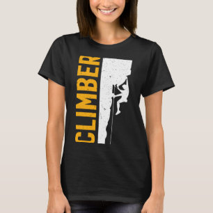 Vintage-Fels-Wand-Gym-Klettern - Outdoor-Berg T-Shirt