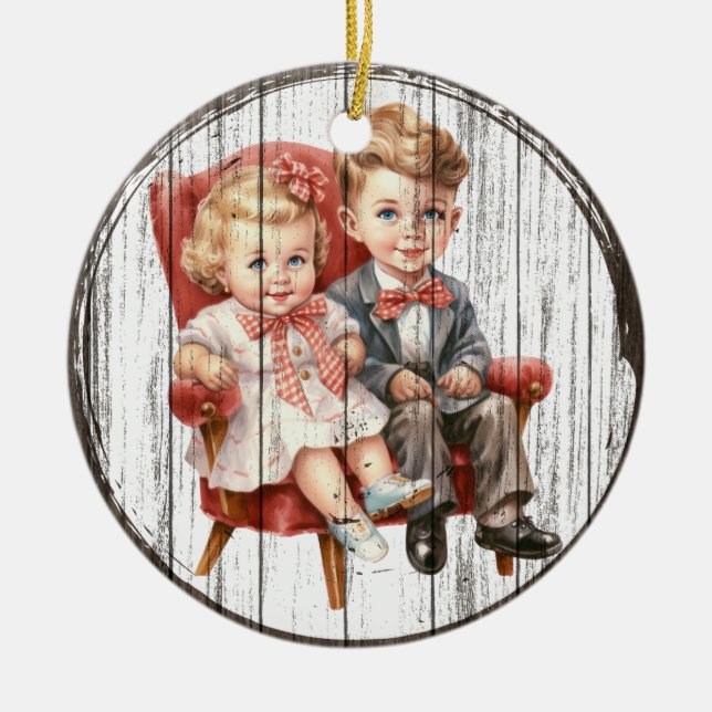 Vintage Ferienfirmen - Weihnachtsschmuck (Vorne)