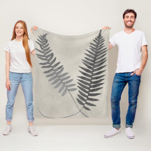 Vintage Ferns Fleecedecke