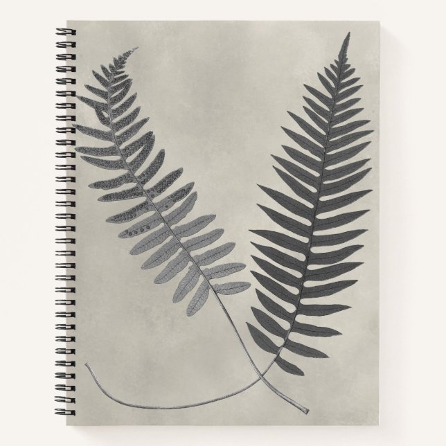 Vintage Ferns Notizbuch (Vorderseite)