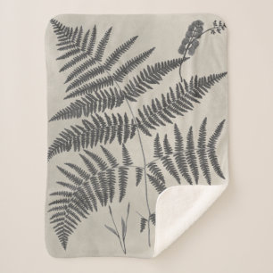 Vintage Ferns Sherpadecke