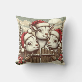 Vintage festliche Ziegen Kissen