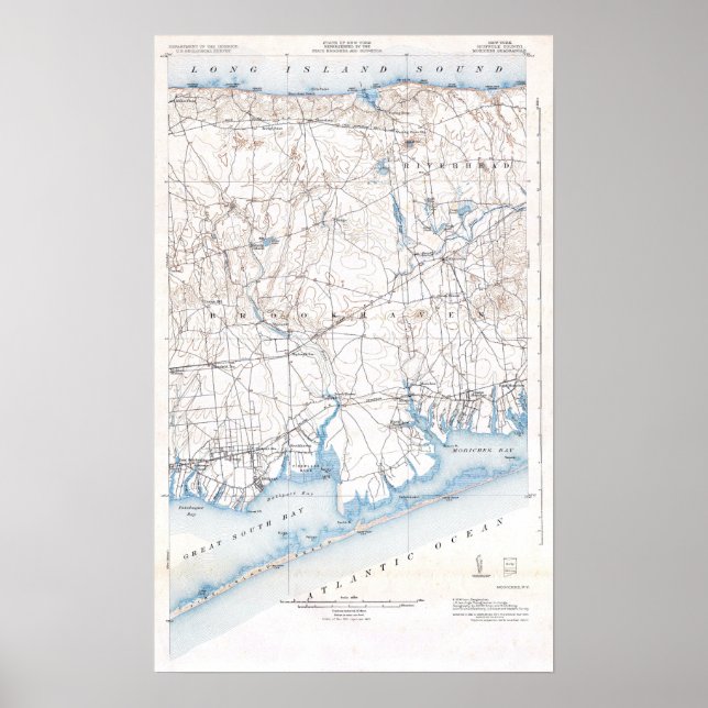 Vintage Feuerinsel Brookhaven Long Island Poster (Vorne)