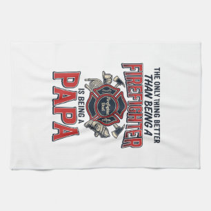 Vintage-Feuerwehr-Papa-Design_1 Geschirrtuch