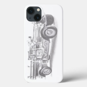 vintage Feuerwehrauto Bleistiftskizze Feuerwehrman Case-Mate iPhone Hülle