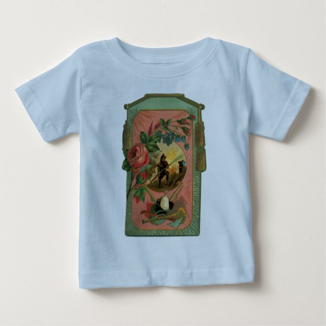 Vintage Feuerwehrkunst der 1880er Jahre Baby T-shirt (Vorderseite)