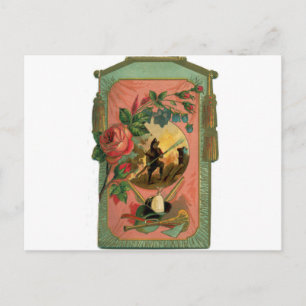 Vintage Feuerwehrkunst der 1880er Jahre Postkarte