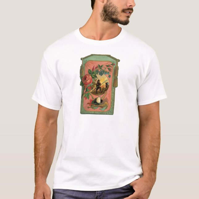 Vintage Feuerwehrkunst der 1880er Jahre T-Shirt (Vorderseite)
