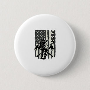 Vintage-Feuerwehrmann-Flagge-Kampf-Shirt-Design_1 Button
