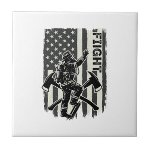 Vintage-Feuerwehrmann-Flagge-Kampf-Shirt-Design_1 Fliese