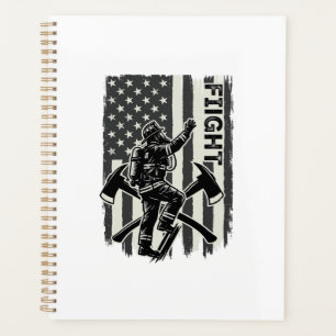 Vintage-Feuerwehrmann-Flagge-Kampf-Shirt-Design_1 Planer