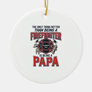 Vintage-Feuerwehrmann-Papa-Shirt-Design_1 Keramik Ornament