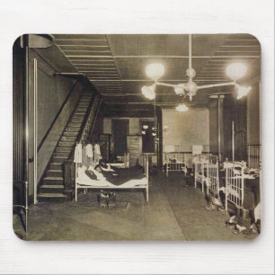 Vintage Feuerwehrmänner - Feuerwache-Betten Mousepad