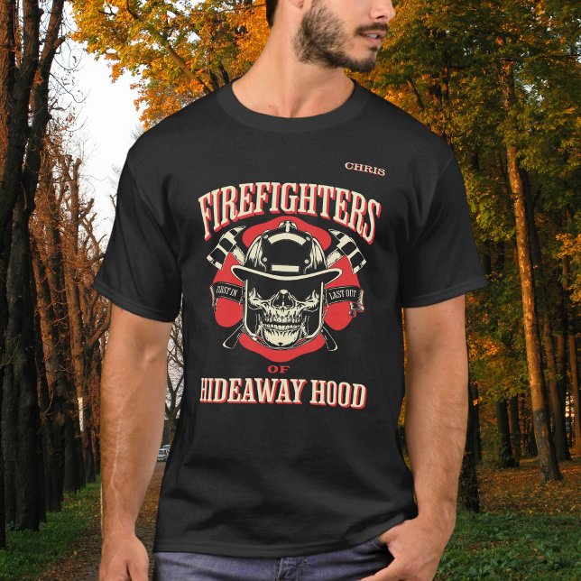 Vintage Feuerwehrmänner von Hideaway Hood T-Shirt (Von Creator hochgeladen)