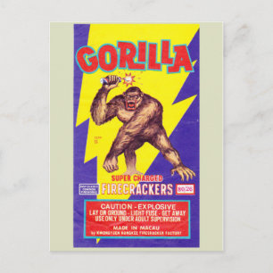 Vintage Feuerwerkspaket Postkarte