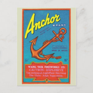 Vintage Feuerwerkspaket Postkarte