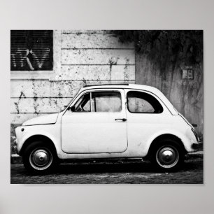 Vintage Fiat 500 Poster, in Rom, Italien. Poster
