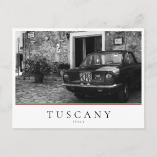 Vintage-FIAT-Auto in Italien in Monochrom Postkarte