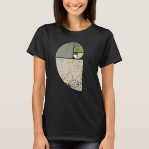 Vintage Fibonacci-Spirale Mathe Goldener Schnitt C T-Shirt