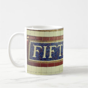 Vintage-Fifth-Avenue-Schild - Manhattan, NYC Kaffeetasse