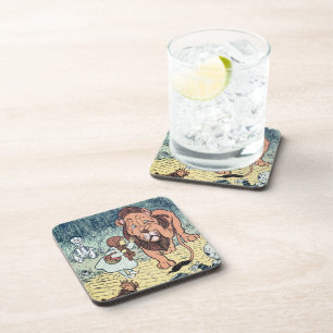 Vintage-Figuren aus dem Zauberer von Oz, Gelbe Zie Getränkeuntersetzer