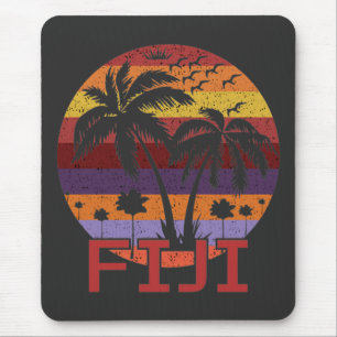 Vintage Fiji Summer Beach Reise Mousepad