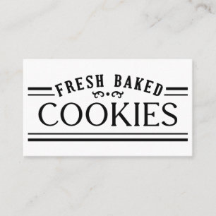 Vintage-Filigran-Kekse-Bäckerei-Emblem-Design Visitenkarte