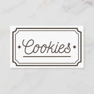 Vintage-Filigran-Kekse-Bäckerei-Emblem-Design Visitenkarte