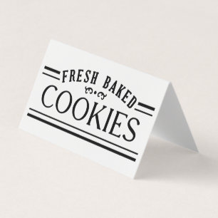 Vintage-Filigran-Kekse-Bäckerei-Emblem-Design Visitenkarten