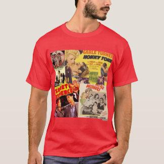 Vintage-Film-Bildmontage 4 Mädchen T-Shirt