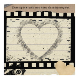 Vintage-Film-Herz-Collage-Foto-Vergrößerung Fotodruck