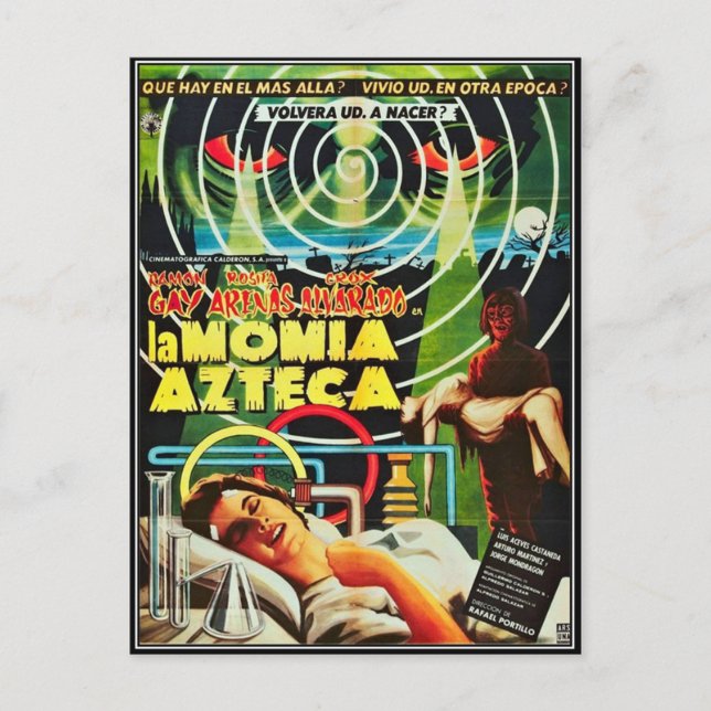 Vintage-Film-Horror - Postkarte (Vorderseite)