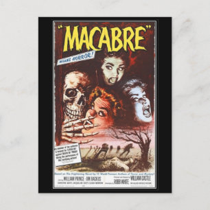 Vintage-Film-Horror - Postkarte